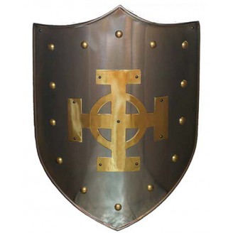 BRASS CELTIC CROSS SHIELD